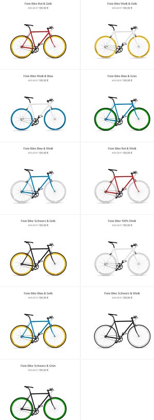 Design Fixie Bikes in 12 Farben im Gewinnspiel